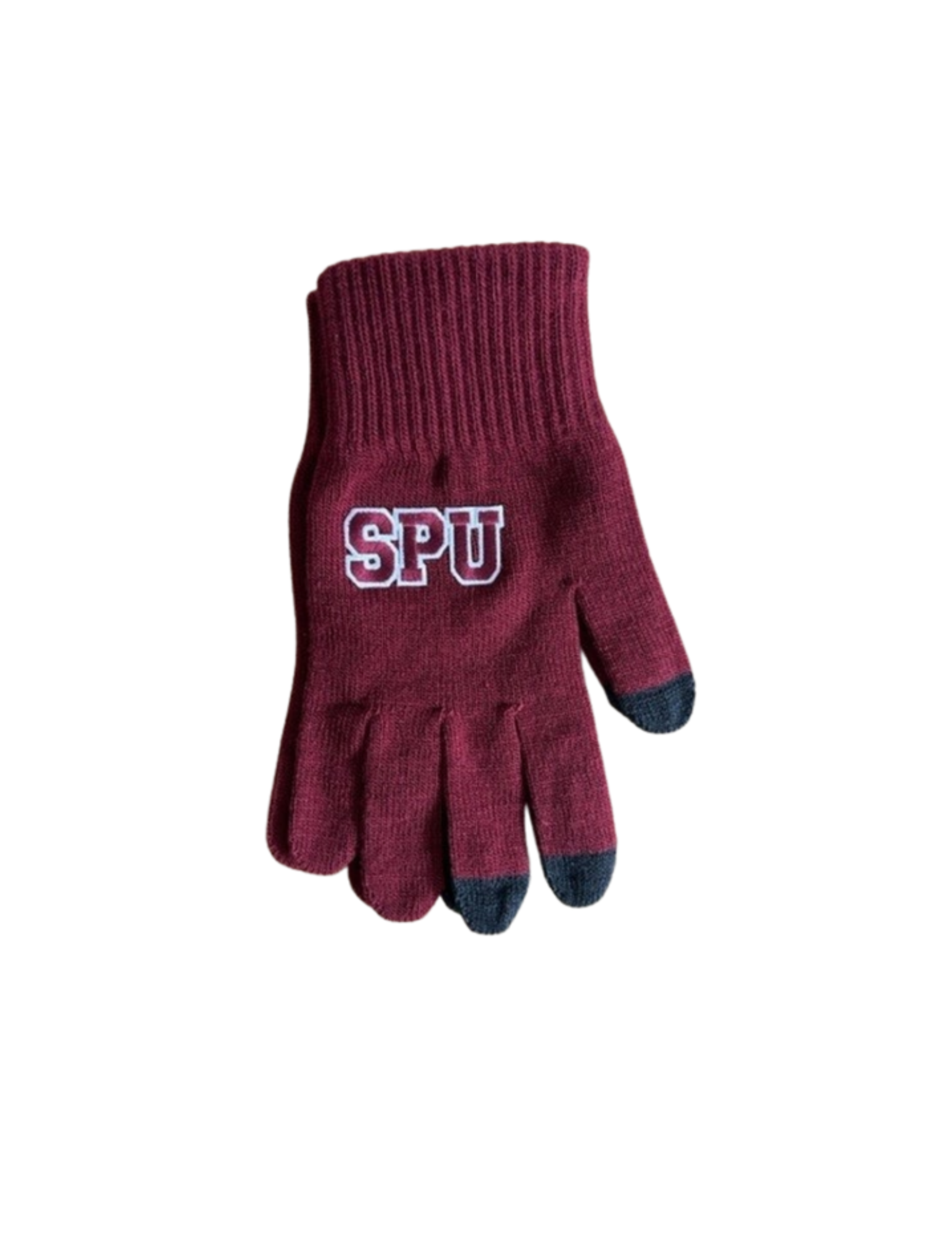 Gloves Knitted SPU Maroon