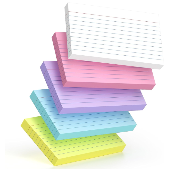 Colored Index Cards 3x5 Inch