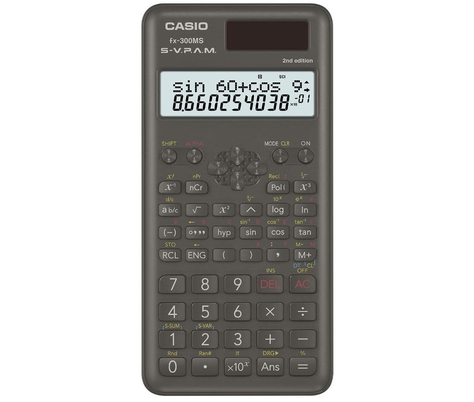 Calculator - Casio fx-300ESPLUS2 2nd Edition, Standard Scientific, Black