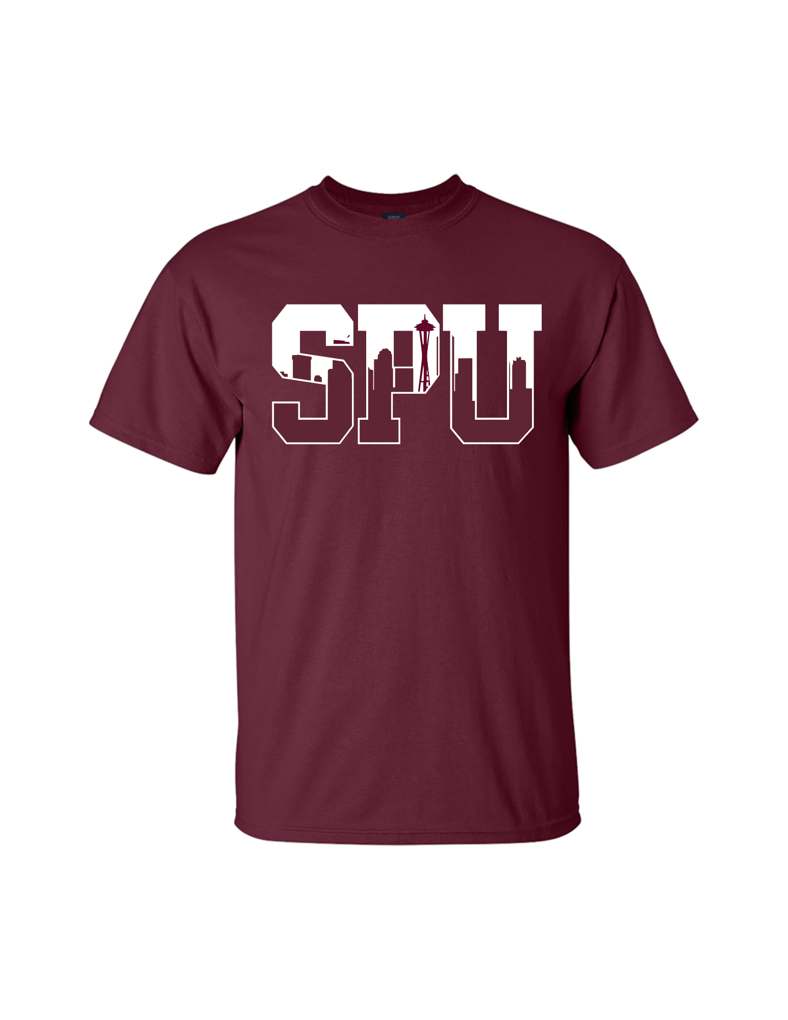 T-shirt - SPU Skyline Maroon