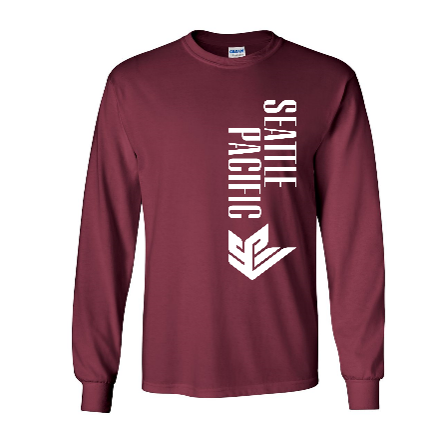 Long Sleeve - Vertical Seattle Maroon