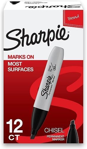 Sharpie Chisel Tip Permanent Markers Black