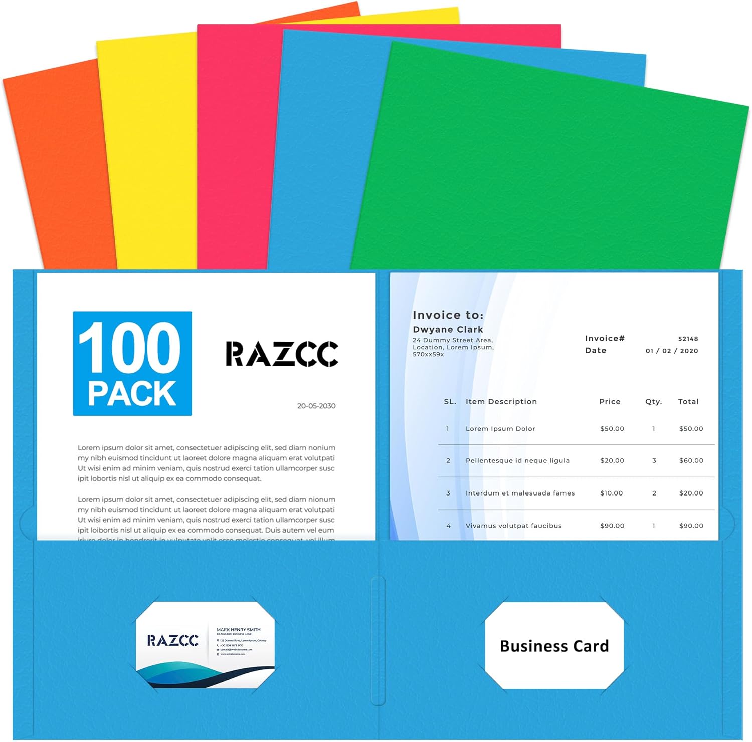 paper folder with pockets