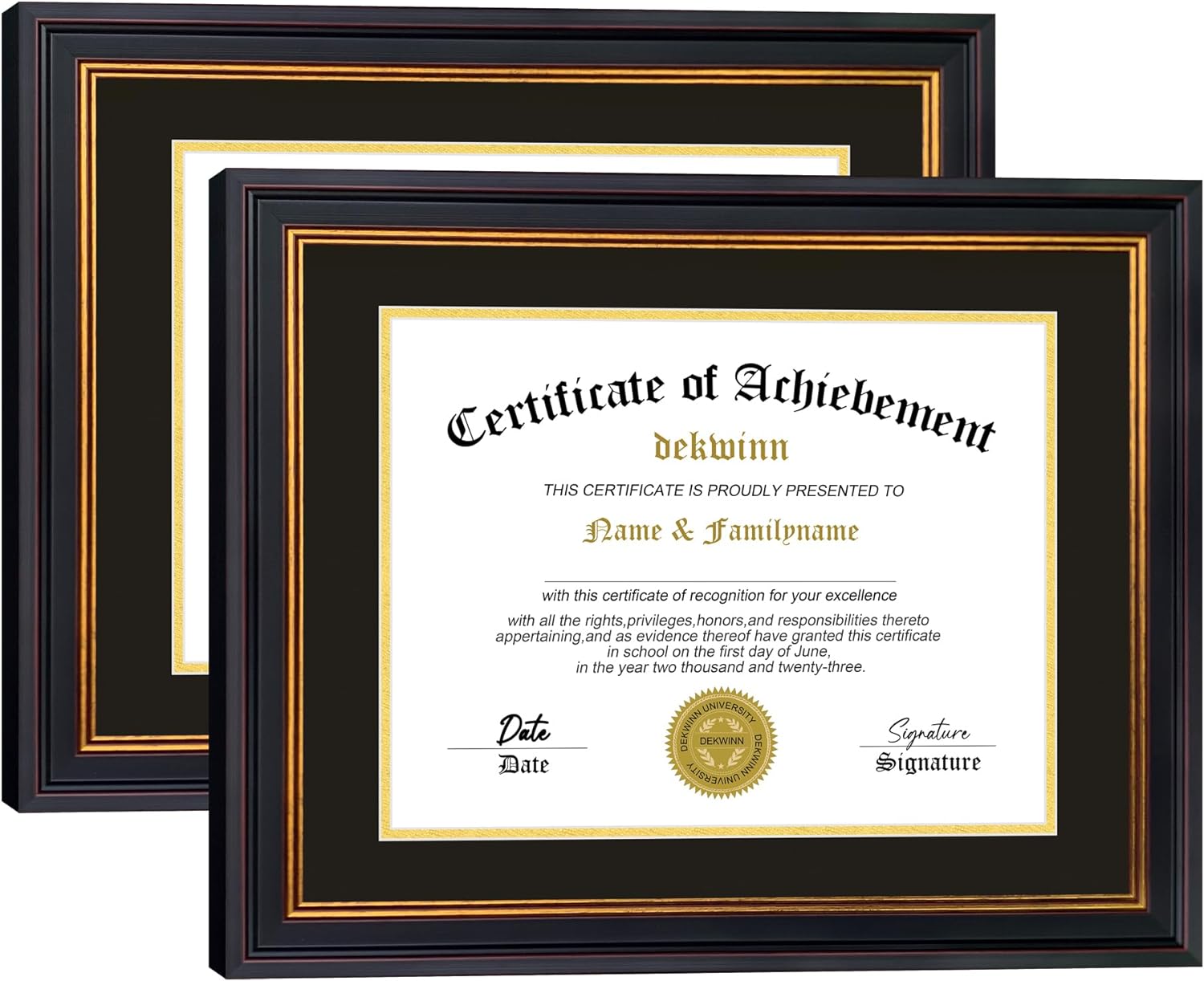 Diploma Frame - Dekwinn Diploma Frames 8.5x11 with Black Border