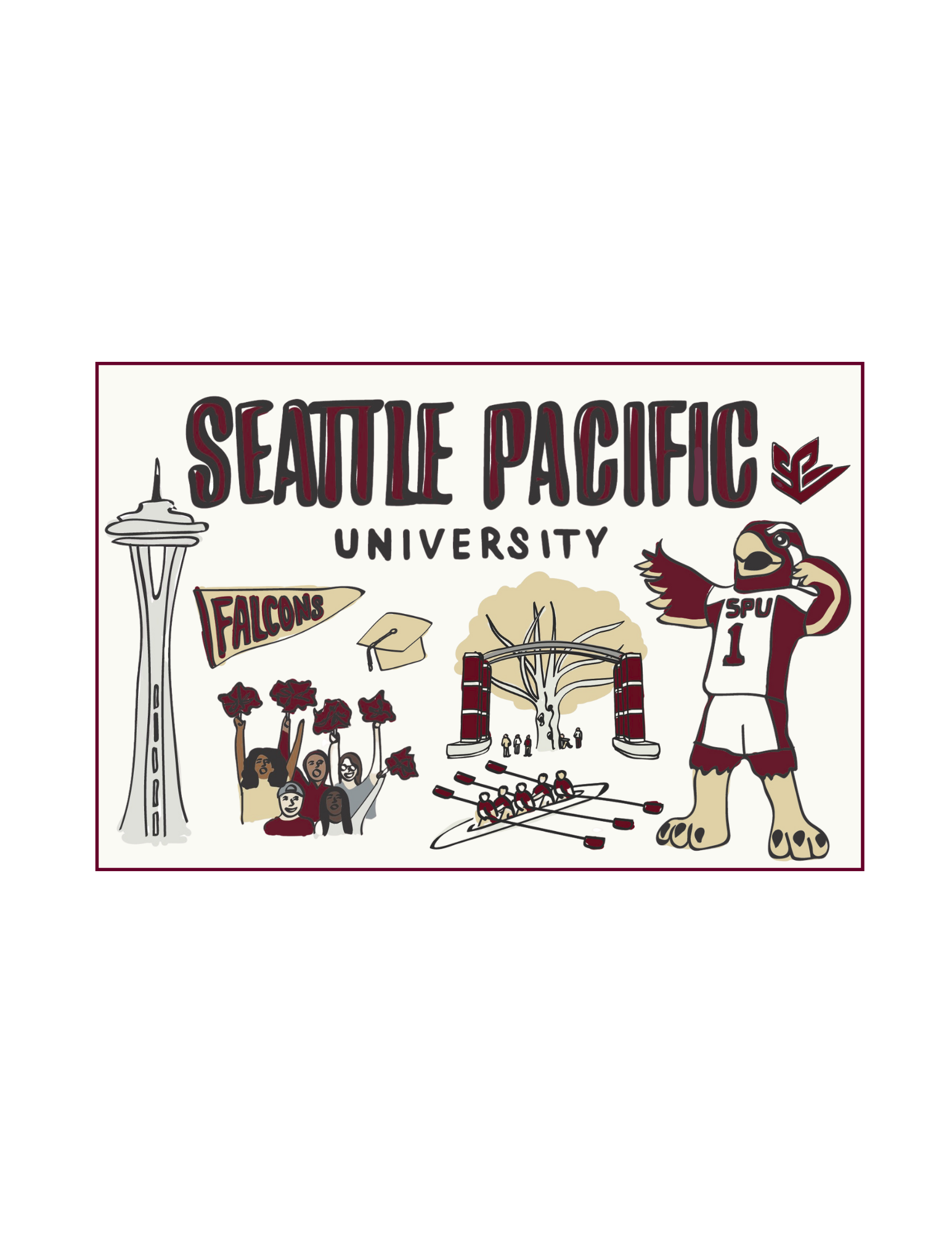 Postcard - SPU Doodle, photo 1 of 2