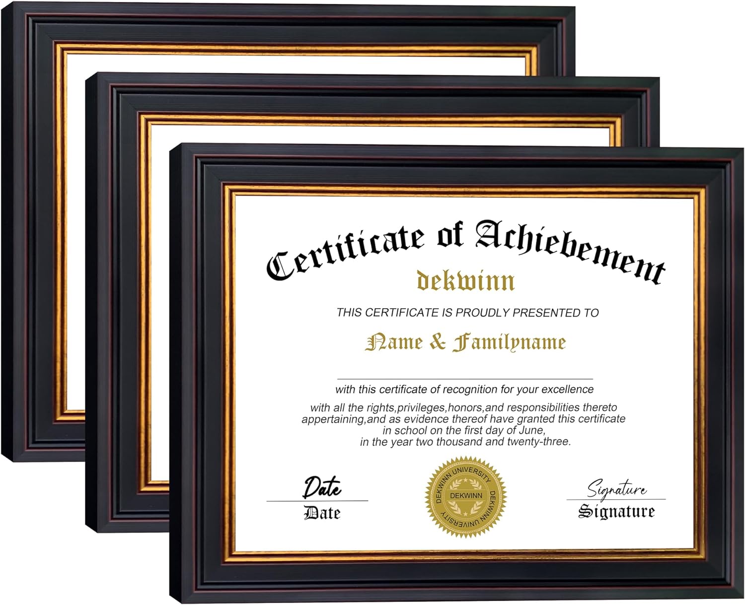 Diploma Frame - Dekwinn Diploma Frames 8.5x11 with NO Border