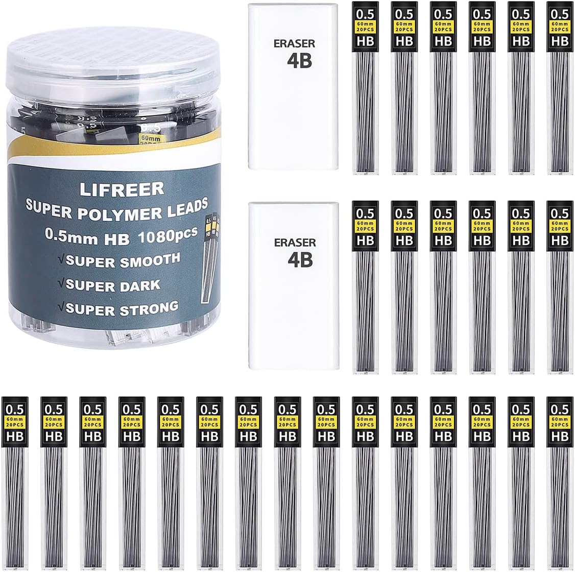 Lead Refills, 0.5mm & 0.7mm for Mechanical Pencil