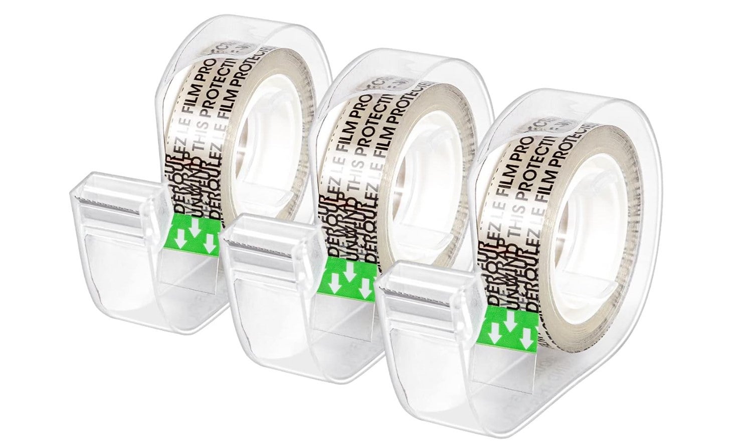 Double Sided Tape with Dispenser, Narrow Width, 1/2 x 252 Inches