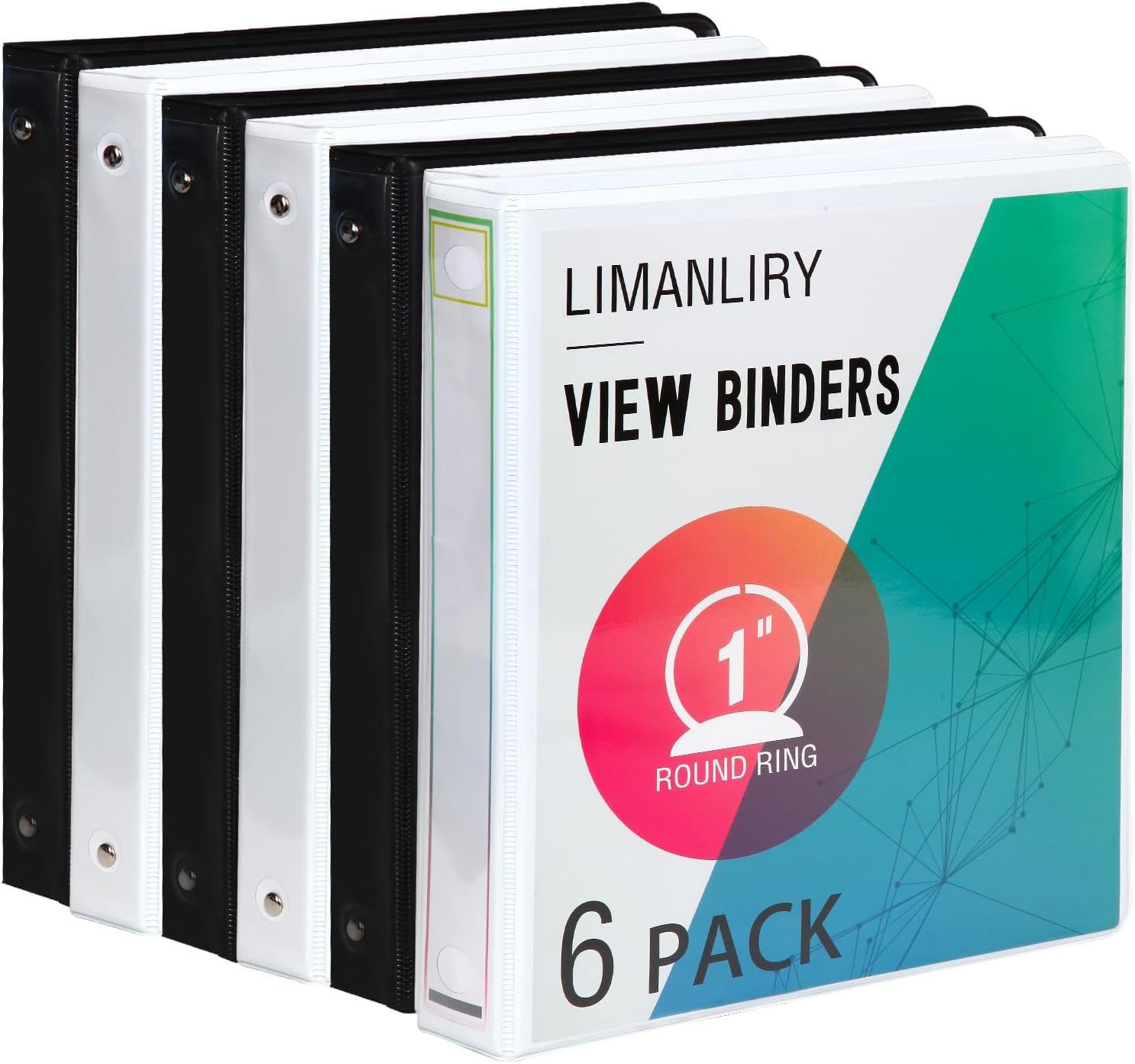 Binder - 3-Ring, 1" Black & White